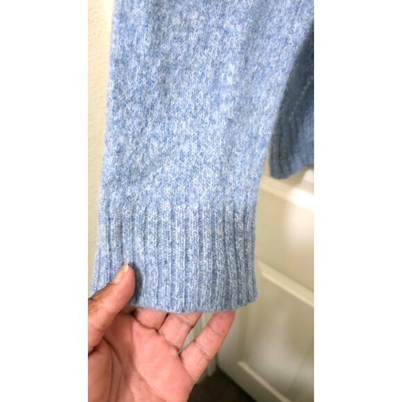 TravelSmith Mens XL Light Blue Argyle 1/4 Zip Sweater 80% Lambswool 20% Nylon Ma - Picture 4 of 7